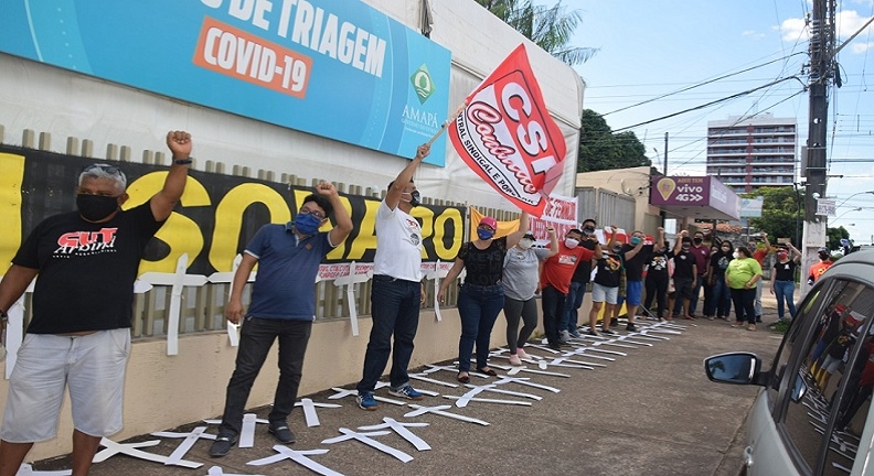 Dia de Luto e Luta em Macapá reúne centrais sindicais e movimentos sociais