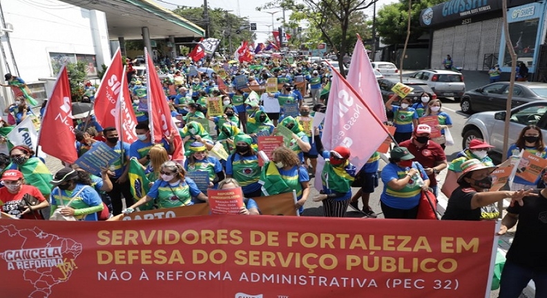Mobilização contra a reforma Administrativa ocupa as ruas de várias cidades