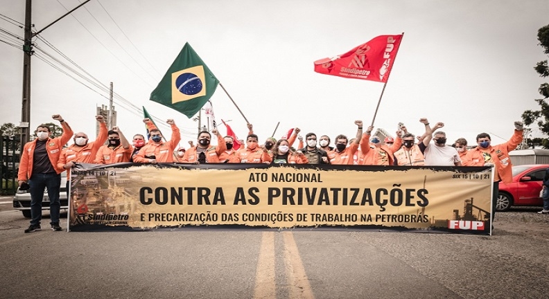 Petroleiros protestam nesta quinta e sexta contra privatizações e terceirização
