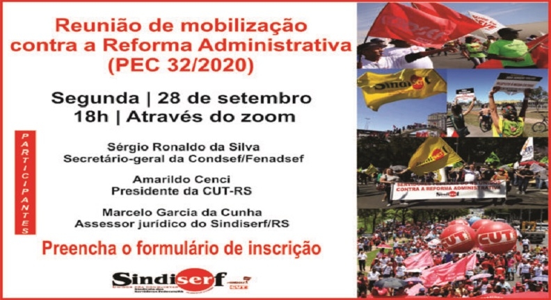 Sindiserf-RS promove reunião de mobilização contra a reforma administrativa
