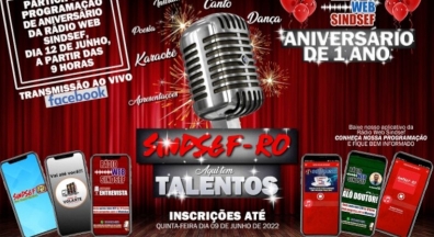 Rondônia: Inscrições abertas para o Sindsef Aqui tem Talentos