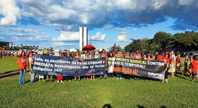 Servidores da Funai se somam a marcha contra Marco Temporal e por demarcação de terras