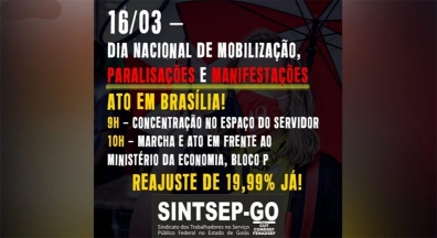 Sintsep-GO deve levar seis ônibus à Brasilia no ato do dia 16/03